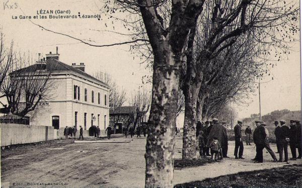 la gare de lézan début 1900